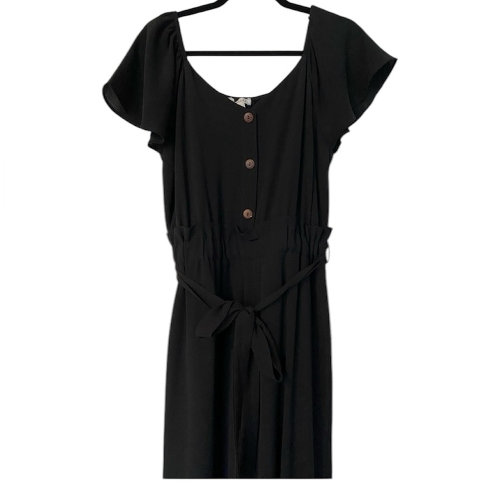 Black Short Sleeve Jumpsuit